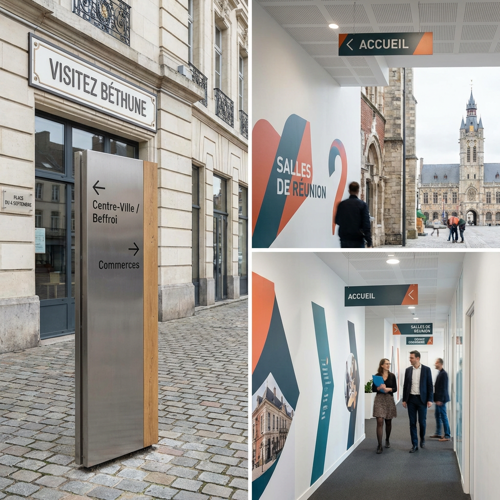 Signalétique intérieure et extérieure à Béthune